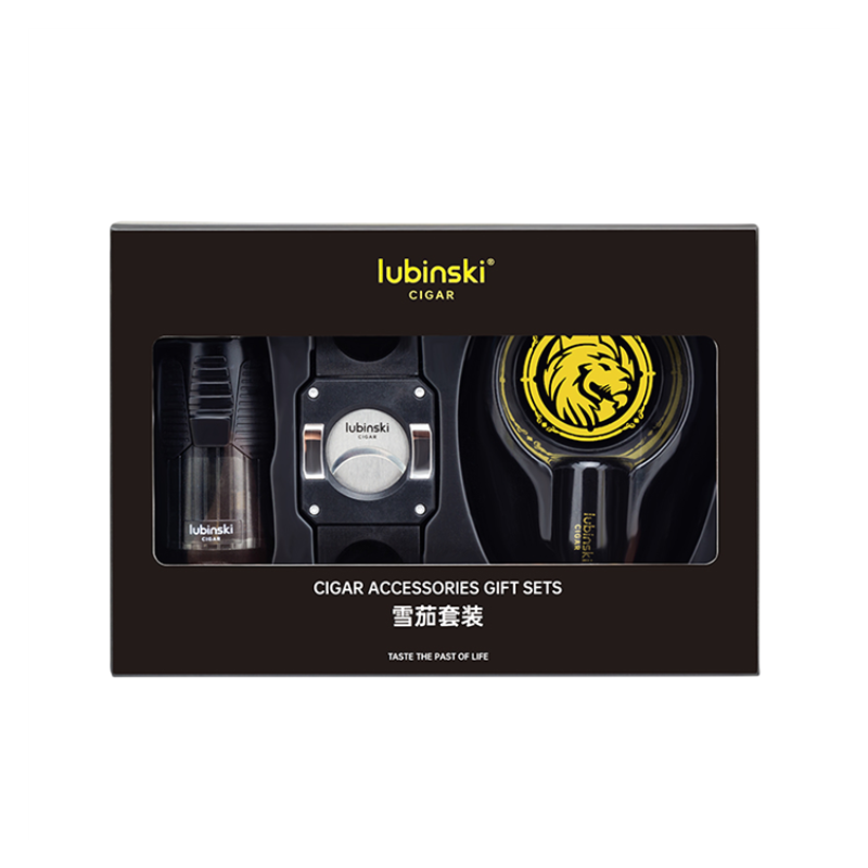 Lubinski Luxury Accessory Gift Set – Premium Lighter, Cutter & Ashtray Collection