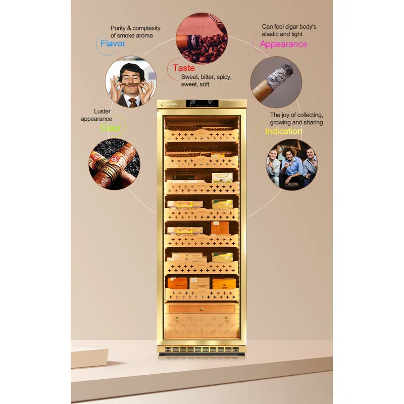 Raching MON3800 Climate Control Humidor Cabinet – Advanced Climate & Ammonia Removal System for Serious Collectors