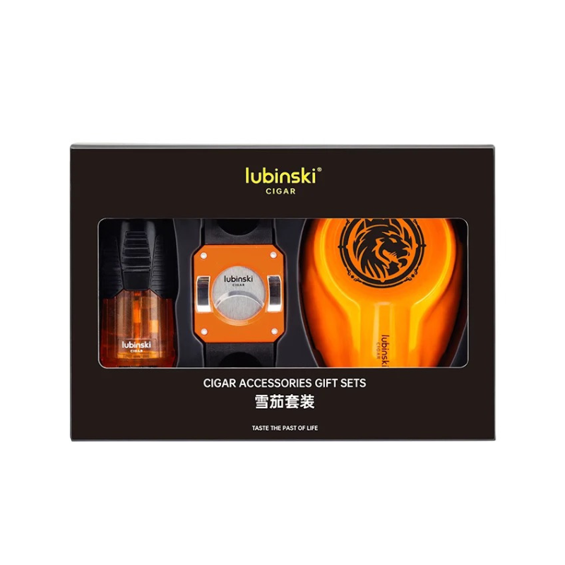 Lubinski Luxury Accessory Gift Set – Premium Lighter, Cutter & Ashtray Collection
